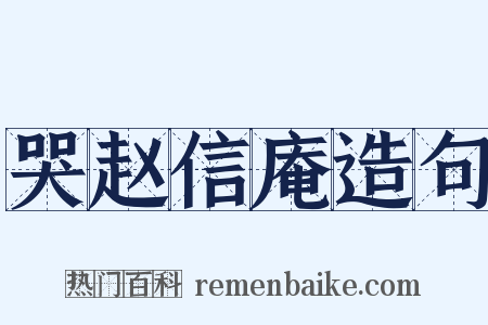 哭赵信庵造句是什么意思的图片